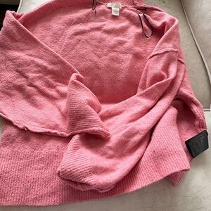 Turtle Neck Pink Women's Sweater